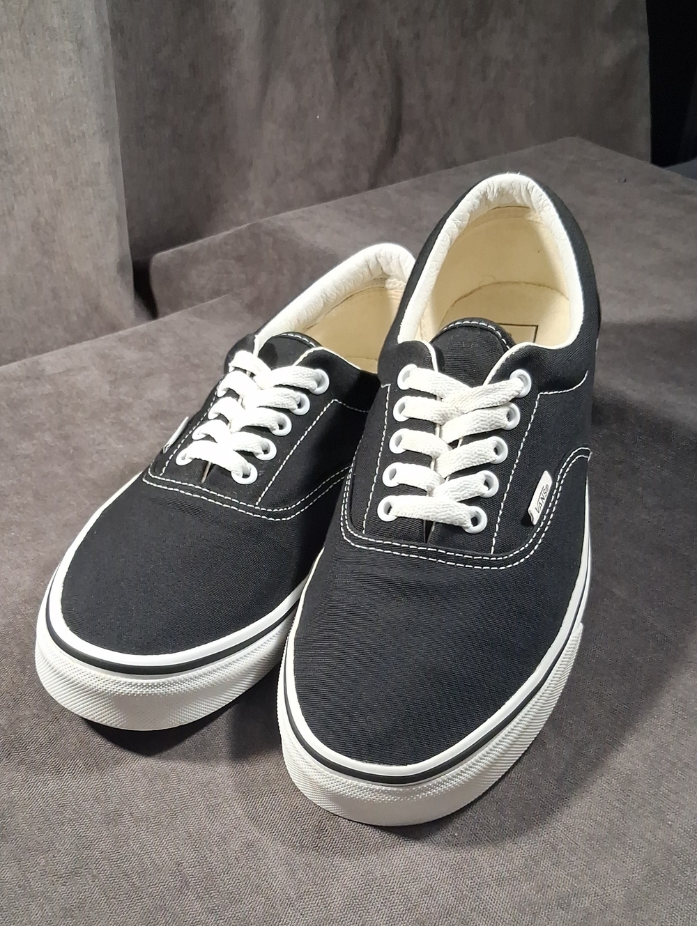 Vans Authentic Classic Black Lace Up Canvas Sneakers VG US M9 W10.5